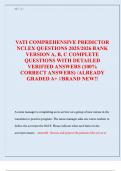 VATI COMPREHENSIVE PREDICTOR NCLEX QUESTIONS 2025