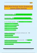 HOSA Biotechnology Terms Questions and  Answers &lpar;Expert Solutions&rpar; 