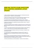 NIMS 800 TESTED EXAM QUESTIONS WITH VERIFIED ANSWERS LATEST UPDATE 