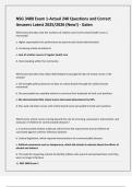 NSG 3480 Exam 1-Actual 240 Questions and Correct Answers Latest 2025&sol;2026 &lpar;New&excl;&rpar; - Galen