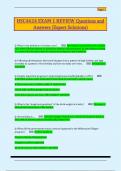 HSC4624 EXAM 1 REVIEW Questions and  Answers &lpar;Expert Solutions&rpar; 