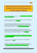 HSC 4624 EXAM 1 FOUNDATIONS OF  GLOBAL HEALTH &lpar;2025&rpar; Questions and  Answers &lpar;Expert Solutions&rpar;