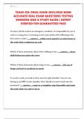 TEXAS CDL FINAL EXAM 2025
