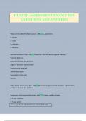 HEALTH ASSESSMENT EXAM 2 2025 QUESTIONS AND ANSWERS
