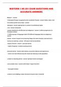 MIDTERM 1 NS 201 EXAM QUESTIONS AND ACCURATE ANSWERS 
