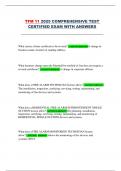TFM 11 2025 COMPREHENSIVE TEST  CERTIFIED EXAM WITH ANSWERS 