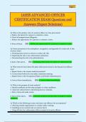 IAHSS ADVANCED OFFICER  CERTIFICATION EXAM Questions and  Answers &lpar;Expert Solutions&rpar; 