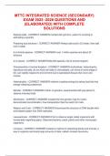 MTTC Integrated Science &lpar;Secondary&rpar; EXAM 2025 -2026 QUESTIONS AND &lpar;elaborated&rpar; WITH COMPLETE SOLUTIONS