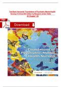 Test Bank Varcarolis' Foundations of Psychiatric-Mental Health  Nursing A Clinical 9th Edition by Margaret Jordan Halter     All Chapter 1-36 