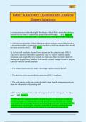 Labor & Delivery Questions and Answers  &lpar;Expert Solutions&rpar;