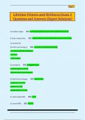 Lifetime Fitness and Wellness Exam 3  Questions and Answers &lpar;Expert Solutions&rpar;