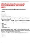 AMCA Practice Exam 3 Questions with 100- correct Answers Latest Version 2025 A&plus;&period;