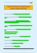 Maryland State Law Questions and  Answers &lpar;Expert Solutions&rpar;