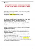 CMIT CERTIFICATION Exam &vert; Questions with Correct Answers &lpar;Verified&rpar; &vert; 100 Pass&excl;&excl;&excl;