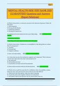MENTAL HEALTH HESI TEST BANK 2025  GUARANTEED Questions and Answers  &lpar;Expert Solutions&rpar;