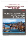 Modern Advanced Accounting in Canada 9th Edition Solution Manual &ndash; Complete Guide & Case Studies