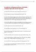 Foundations of Engineering Exam 2025&sol;2026 &ndash;  Complete Q&A with Correct Answers