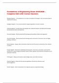 Foundations of Engineering Exam 2025&sol;2026 &ndash;  Complete Q&A with Correct Answers 