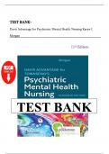 Davis Advantage for Townsend's Psychiatric Mental Health Nursing&comma; 11th Edition - Karyn Morgan Test Bank - &lpar;Chapters 1-38&rpar;