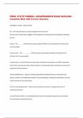 PENN&period; STATE FUNERAL JURISPRUDENCE EXAM 2025&sol;2026 &ndash;  Complete Q&A with Correct Answers 