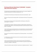 PA Funeral Director State Exam II 2025&sol;2026 &ndash; Complete  Q&A with Correct Answers 