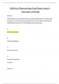 Ngr 6172 pharmacology final exam 2020 university of floridas