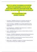 WGU D774 Intro to Business Accounting  OBJECTIVE ASSESSMENT ACTUAL EXAM  2025&sol;2026 COMPLETE QUESTIONS BANK AND  CORRECT DETAILED ANSWERS WITH RATIONALES  &vert;&vert;  100&percnt; GUARANTEED PASS  <NEWEST VERSION> 