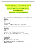 AAMI Restorative Art Verified Multiple Choice  and Conceptual Actual Emended Exam  Questions With Reviewed 100&percnt; Correct  Detailed Answers  Guaranteed Pass&excl;&excl;Current Update