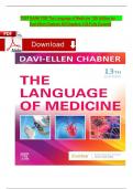 TEST BANK FOR The Language of Medicine 13th Edition by   Davi-Ellen Chabner All Chapters 1-22 Fully Covered