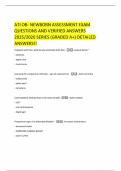 ATI OB- NEWBORN ASSESSMENT EXAM QUESTIONS AND VERIFIED ANSWERS 2025&sol;2026 SERIES &lpar;GRADED A&plus;&rpar; DETAILED ANSWERS&excl;&excl;