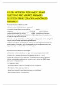 ATI OB- NEWBORN ASSESSMENT EXAM QUESTIONS AND VERIFIED ANSWERS 2025&sol;2026 SERIES &lpar;GRADED A&plus;&rpar; DETAILED ANSWERS&excl;&excl;