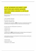 ATI OB- NEWBORN ASSESSMENT EXAM QUESTIONS AND VERIFIED ANSWERS 2025&sol;2026 SERIES &lpar;GRADED A&plus;&rpar; DETAILED ANSWERS&excl;&excl;