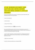 ATI OB- NEWBORN ASSESSMENT EXAM QUESTIONS AND VERIFIED ANSWERS 2025&sol;2026 SERIES &lpar;GRADED A&plus;&rpar; DETAILED ANSWERS&excl;&excl;