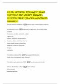 ATI OB- NEWBORN ASSESSMENT EXAM QUESTIONS AND VERIFIED ANSWERS 2025&sol;2026 SERIES &lpar;GRADED A&plus;&rpar; DETAILED ANSWERS&excl;&excl;