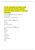 ATI OB- NEWBORN ASSESSMENT EXAM QUESTIONS AND VERIFIED ANSWERS 2025&sol;2026 SERIES &lpar;GRADED A&plus;&rpar; DETAILED ANSWERS&excl;&excl;