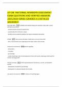 ATI OB- MATERNAL NEWBORN ASSESSMENT EXAM QUESTIONS AND VERIFIED ANSWERS 2025&sol;2026 SERIES &lpar;GRADED A&plus;&rpar; DETAILED ANSWERS&excl;&excl;