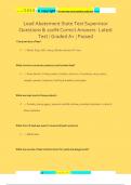 Lead abatement state test supervisor questions
