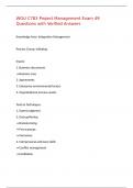 WGU C783 Project Management Exam 49 Questions with Verified Answers &comma;100&percnt;CORRECT