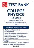 College Physics 5th Edition - Test Bank by Alan Giambattista&comma; Betty McCarthy Richardson&comma; Robert Richardson
