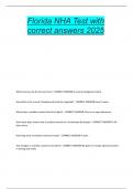 Florida NHA Test with correct answers 2025