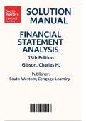 Financial Statement Analysis 13th Edition - Solution Manual by Charles H&period; Gibson