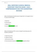 NHA&colon; CERTIFIED CLINICAL MEDICAL ASSISTANT PRACTICE EXAM 1 2025 &vert; COMPREHENSIVE Q&A FOR GUARANTEED SUCCESS