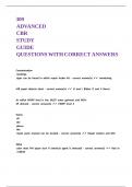 309 ADVANCED CBR STUDY GUIDE QUESTIONS WITH CORRECT ANSWERS