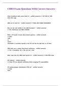 CBRS Exam Questions With Correct Answers