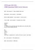 CPI Exam-3&period;65-SAS-CBRS Questions With Correct Answers