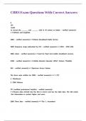 CBRS Exam Questions With Correct Answers&period;