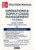 Operations and Supply Chain Management 17th Edition - Solution Manual by F&period; Robert Jacobs&comma; Richard B&period; Chase