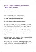 CBRS CPI Certification Exam Questions With Correct Answers&period;