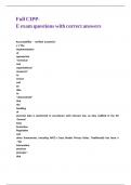 Full CIPP-E exam questions with correct answers