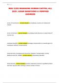 WGU C202 MANAGING HUMAN CAPITAL ALL 2025 &vert; EXAM QUESTIONS & VERIFIED ANSWERS